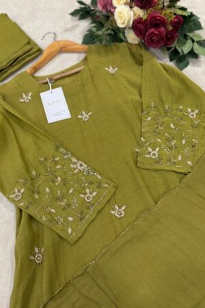 SZ1237 - Mul chanderi suit set