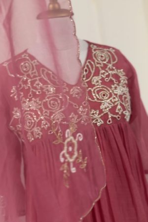 SZ1261 - Mul Chanderi Suit Set
